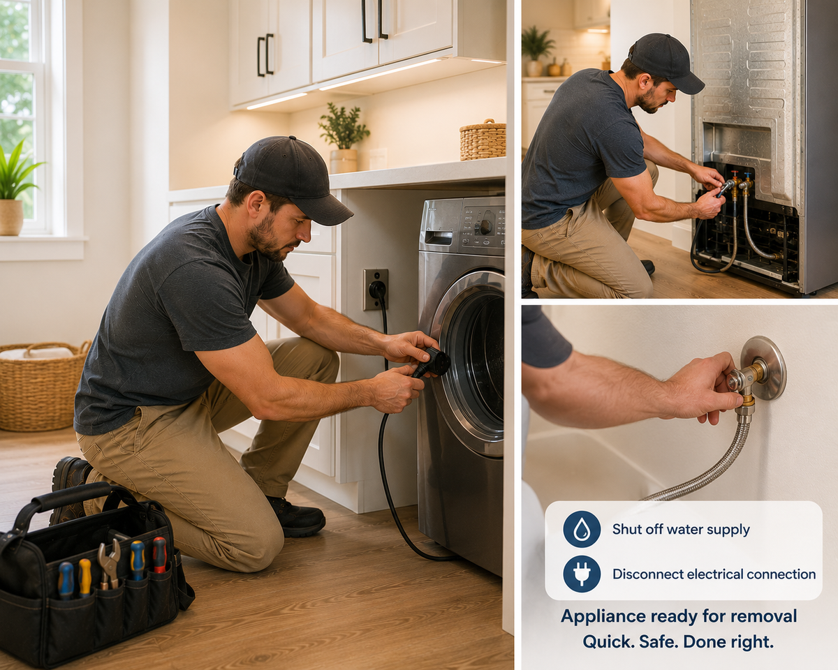 Appliance Disconnect Service (Water & Electrical ) Pre‑Delivery