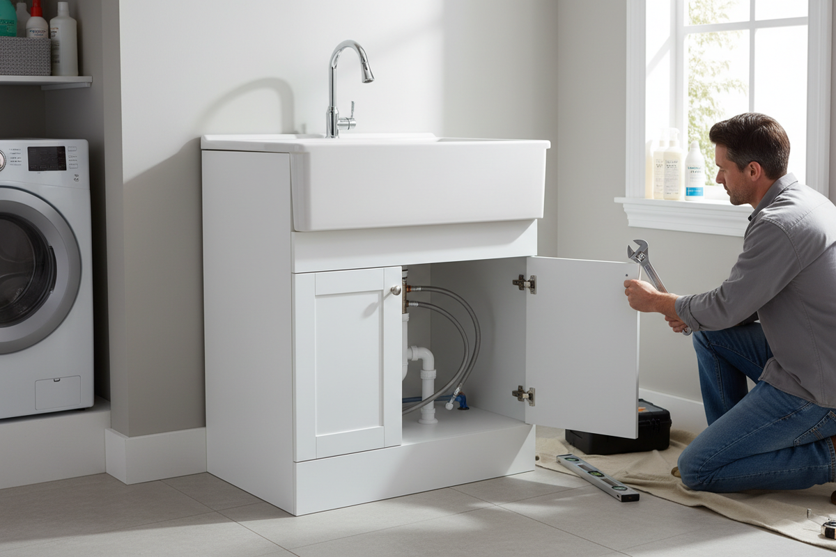 Laundry Tub with Cabinet - Basic Installation